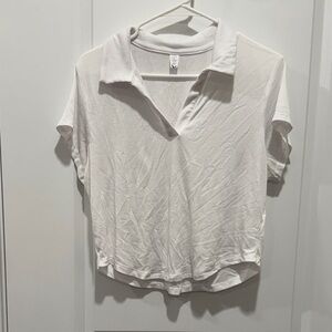 White Women's Polo Top